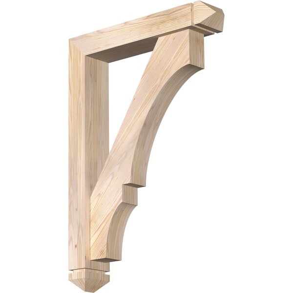 Ekena Millwork Balboa Arts and Crafts Smooth Bracket w/ Offset Brace, Douglas Fir, 5 1/2"W x 28"D x 40"H BKT0604X28X40BOA03SDF - main
